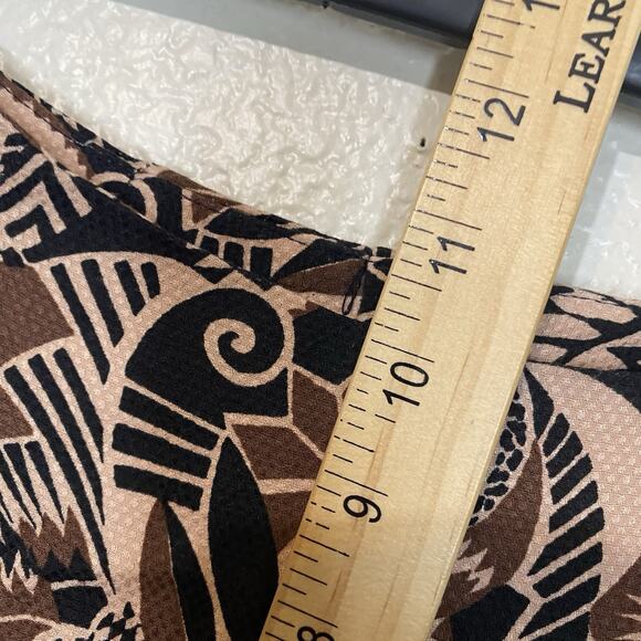 By Anthropologie Drapey Flare Pants Brown Motif Boho Hippie Bell Bottoms 0 NWT - Picture 8 of 9